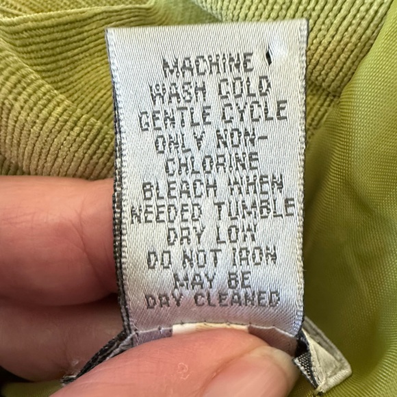 Chico’s Size 0 - 4Green Ruffle Open Front Jacket Blazer • Dressy Career Layering - Picture 9 of 10